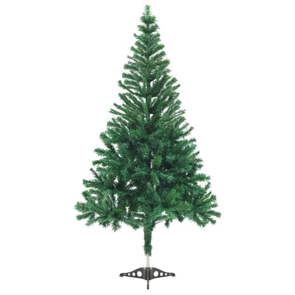 Belyst plastgran med kulor 210 cm 910 grenar