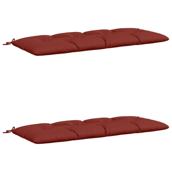 2-delade Bänk Kuddar VIANEN 100% Polyester Röd 150 x 60 x 12 cm
