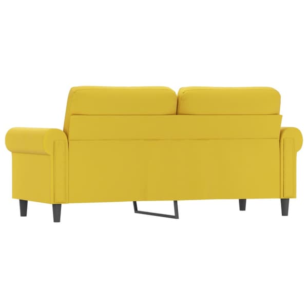 2-sitssoffa gul 140 cm sammet