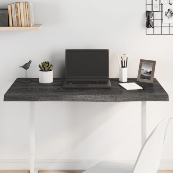 Bordsskiva mörkbrun 100x50x(2-4) cm behandlad massiv ek