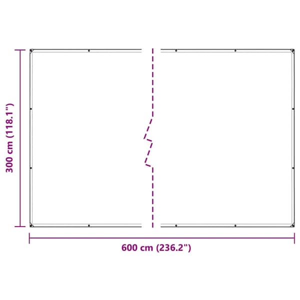 Växtskydd med öljetter 3x6 m PVC