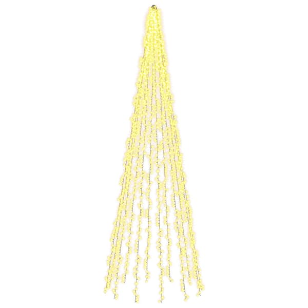 Julgransbelysning med 12 LED-lampor 1608 LED-lampor Varmvit