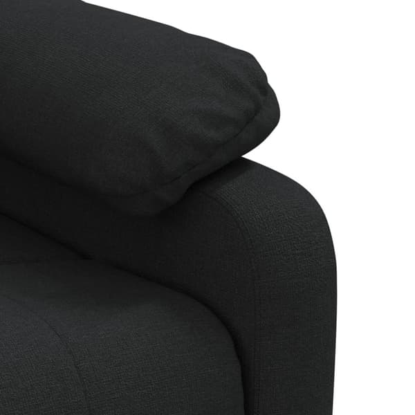 Massagefåtölj svart tyg