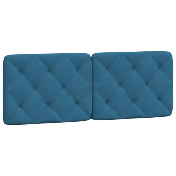 Headboard Cushion Blue 120 cm Velvet