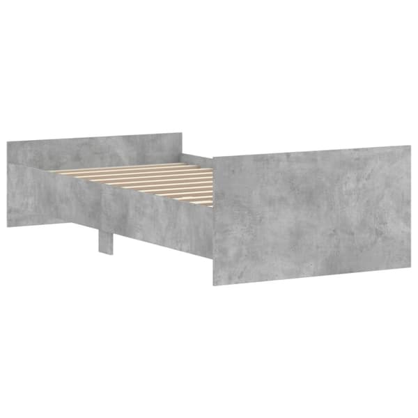 Sängram betonggrå 90x190 cm konstruerad trä