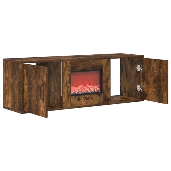 Elektrisk eldstad Rökt ek 110 x 30 x 36,5 cm Konstruerat trä