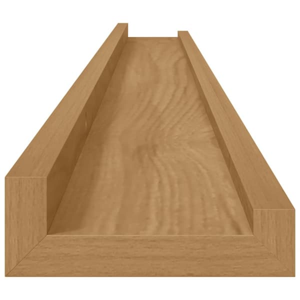 Vägg hylla 2 st Brun 100 x 9 x 3 cm Konstruerat trä