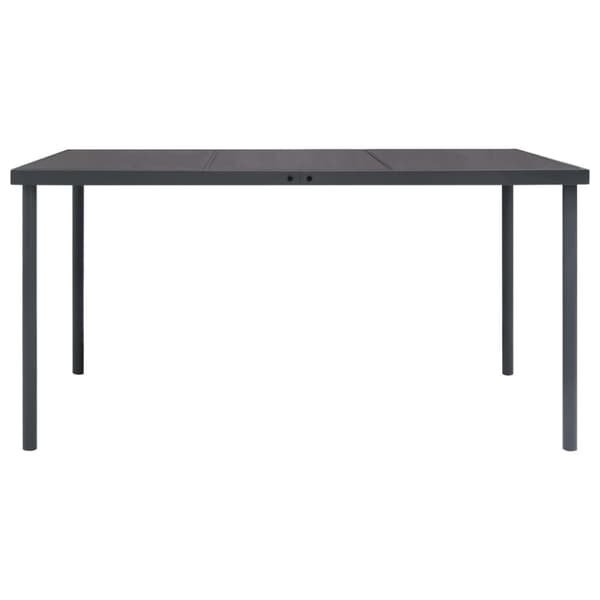 Trädgårdsbord antracit 150x90x74 cm stål