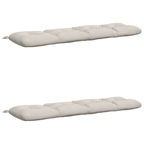 2-delade Bänk Kuddar VIANEN 100% Polyester Vit 150 x 40 x 12 cm