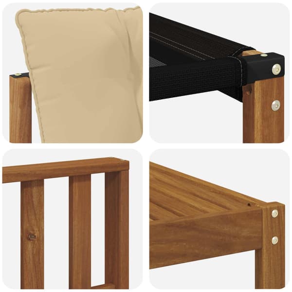 Utomhussoffset med kudde 5 pcs Naturlig och Beige