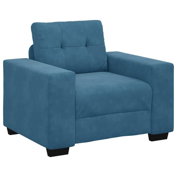 Soffstol blå 100x78x80 cm sammet