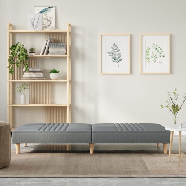 Bäddsoffa ljusgrå tyg