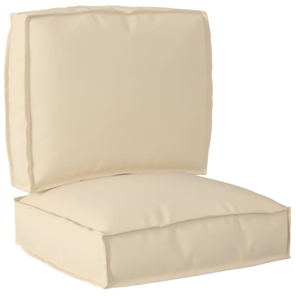 Pallkuddset 2 pcs Beige Oxford Tyg