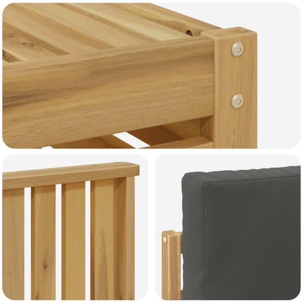 Soffgrupper 9 pcs Vit och antracit 59 x 59 x 37 cm Polyester
