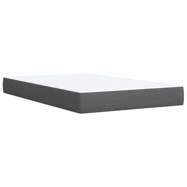 Ottoman säng med madrass Mörkgrå 120 x 200 cm Tyg