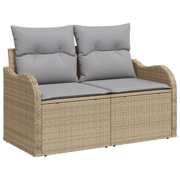 Trädgårdsoffset 8 st Beige och Ljusgrå konstrotting