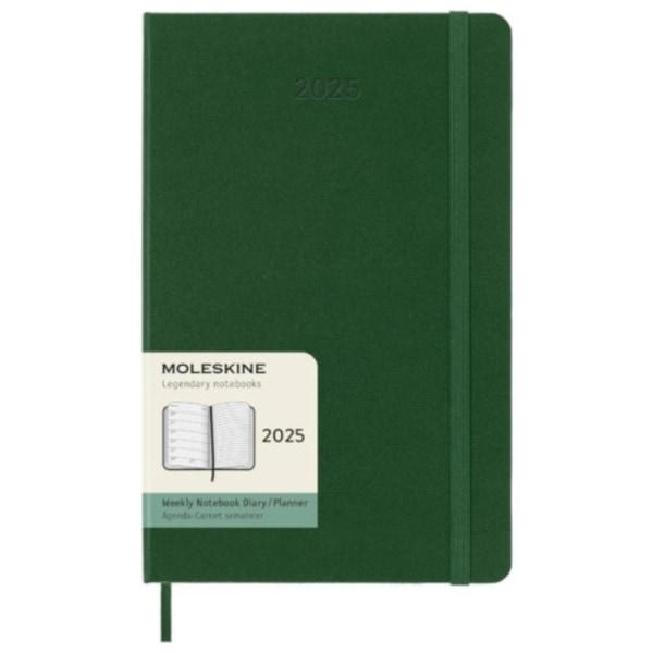 Moleskine 2025 12-Month Weekly Large Hardcover Notebook: Myrtle Green