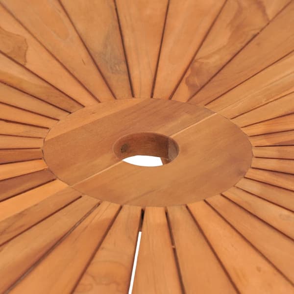 Hopfällbart trädgårdsbord Ø 85x75 cm massiv teak