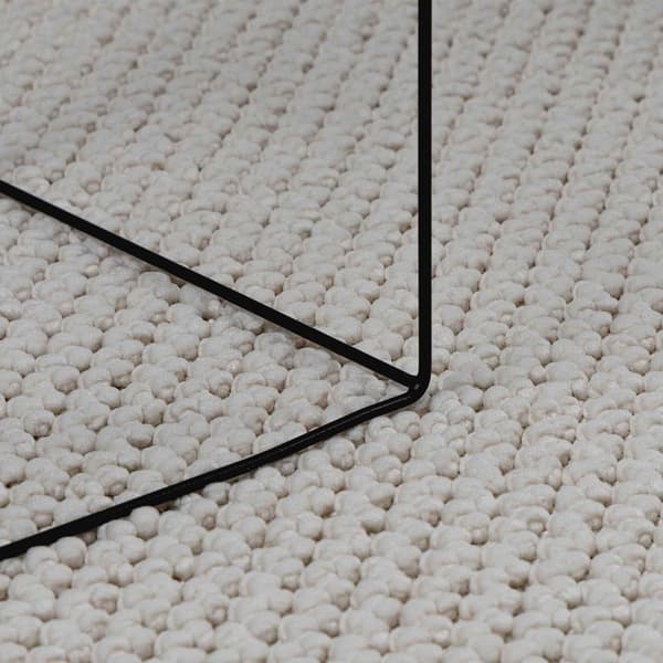 Områdesmattor Rund LUGO Kräm Ø 200 CM Polyester