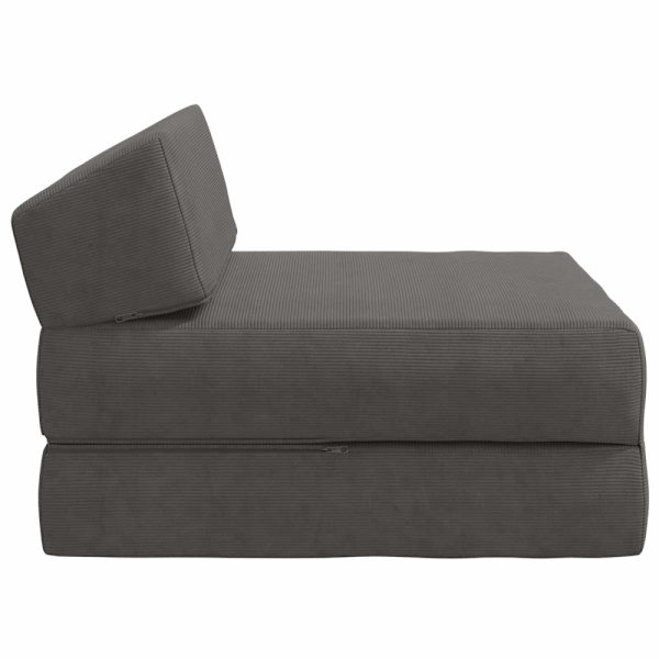 Fällbar Soffbed Mörkgrå 60 x 70 x 41 cm Tyg