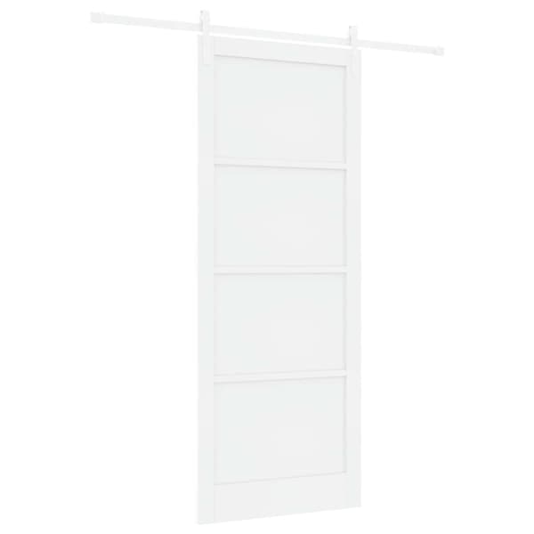 Skjutdörr 93 x 232 cm Konstruerat trä Vit