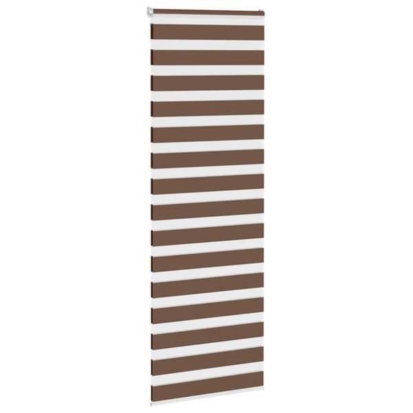 Rullgardin zebra brun 75x200 cm tyg bredd 70,9 cm polyester