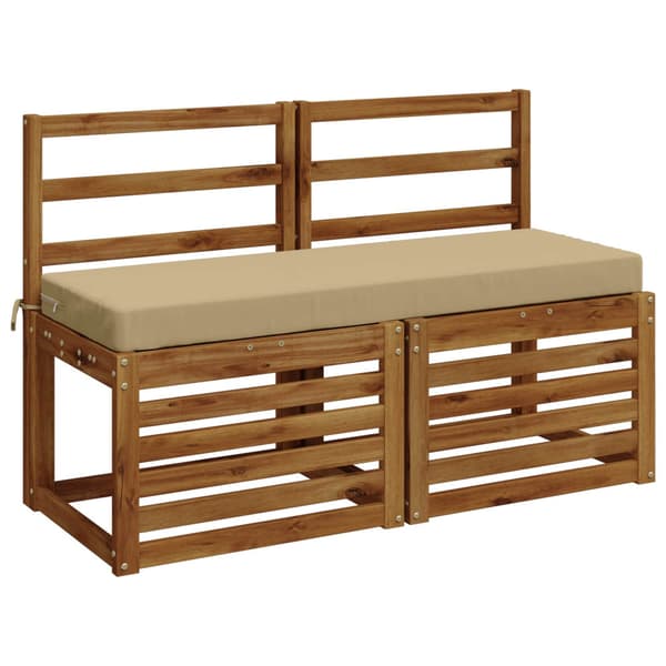 2-delade Bänk Kuddar SOEST 2 st 100% Polyester Beige
