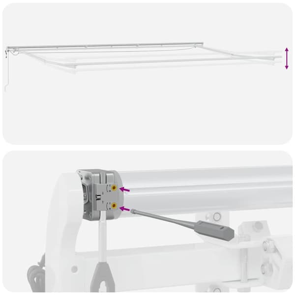 Markisram Vit 600 × 300 cm Aluminium