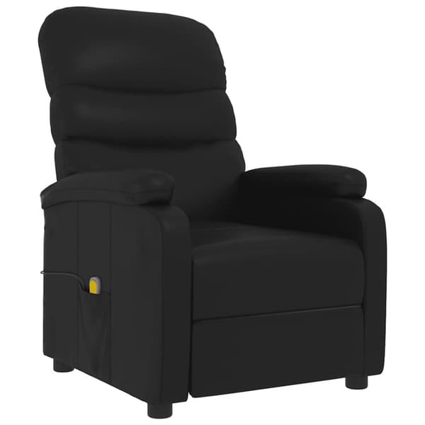 Massagefåtölj svart konstläder