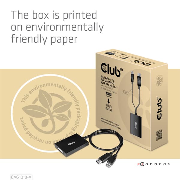 CLUB3D CAC-1010-A videokabeladapter 0,6 m DisplayPort DVI-D + USB