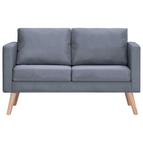Soffa 2-sits tyg mörkgrå