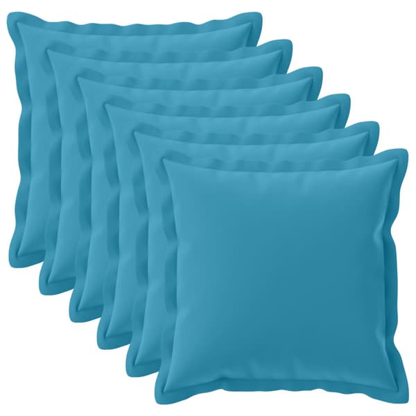 Kuddöverdrag 6 st HOUTEN Ljusblå 55 x 55 cm Polyester