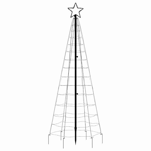 LED julgran med spikar 220 LED kall vit 180 cm