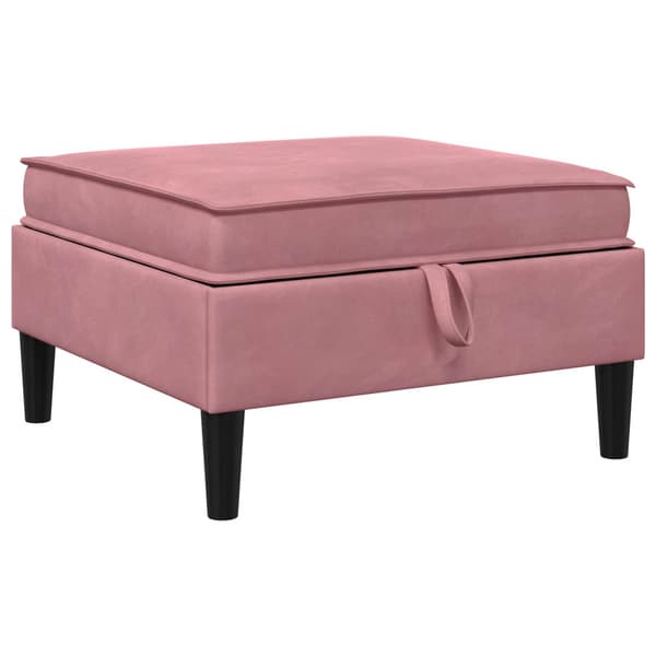 Möbelset för vardagsrummet med kudde 5 pcs Rosa Sammet