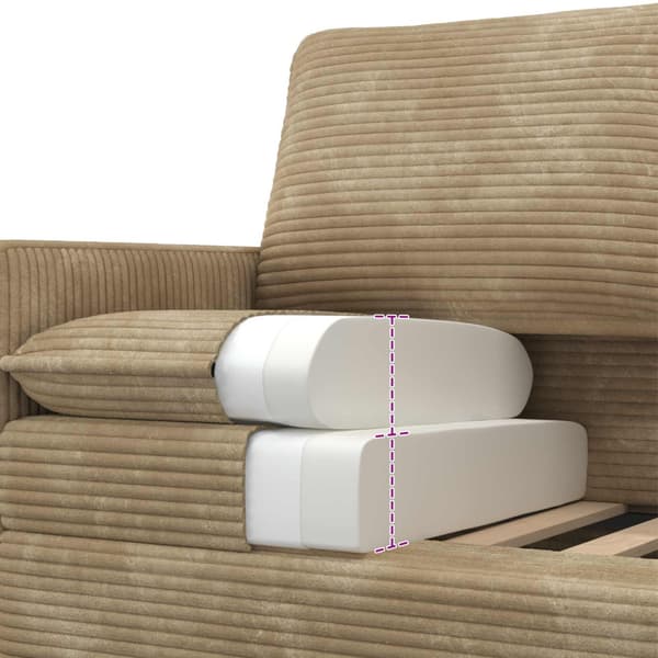 Soffa Taupe 76 x 81 x 87,5 cm Polyester