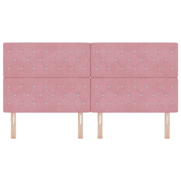 Huvudgavel Rosa 200 cm Sammet
