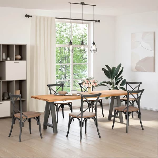 Matbordsben A-formade 2 st antracit 50x(72-73) cm stål