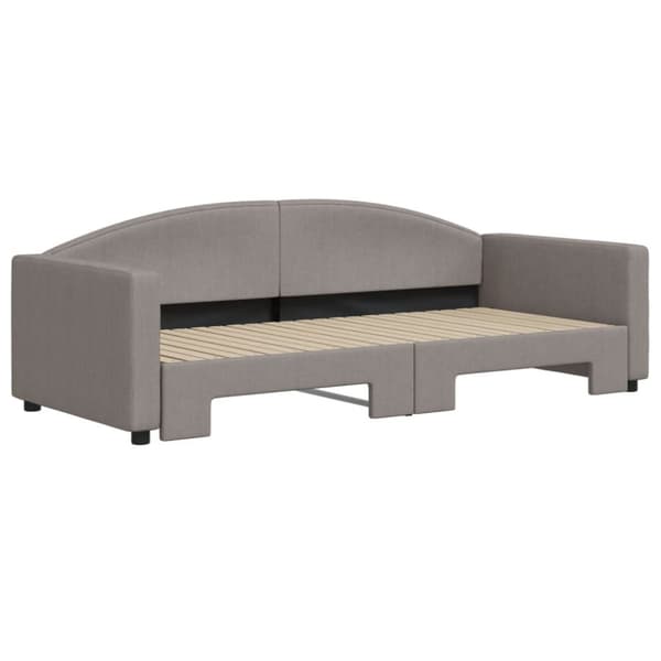 Dagbädd utdragbar taupe 90x200 cm tyg