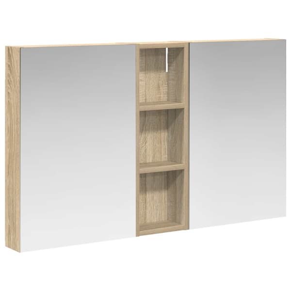 Badrumsskåpsset 3 st 100 x 10,5 x 60,5 cm Konstruerat trä