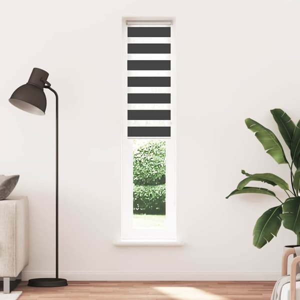Rullgardin zebra svart 40x230 cm tyg bredd 35,9 cm polyester
