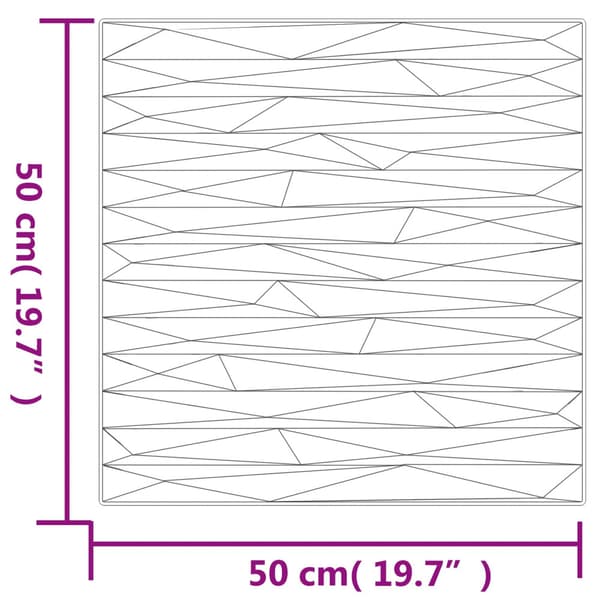 Väggpaneler 48 pcs Sten grå 50 x 50 cm XPS Skum