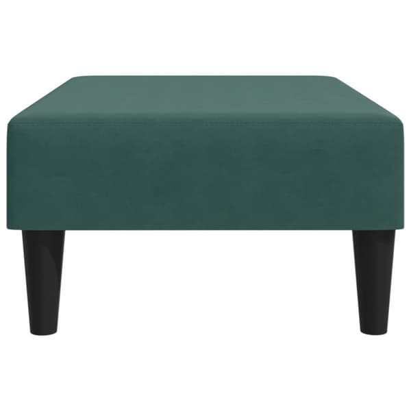 Fotpall mörkgrön 77x55x31 cm sammet