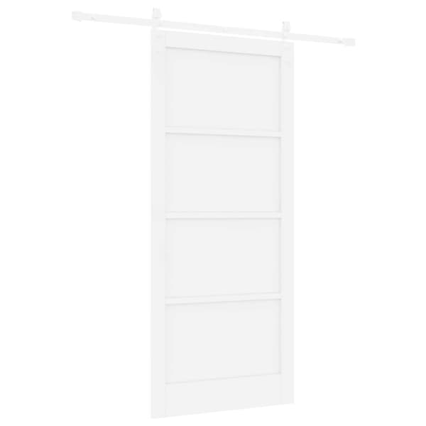 Skjutdörr 93 x 211 cm Konstruerat trä Vit