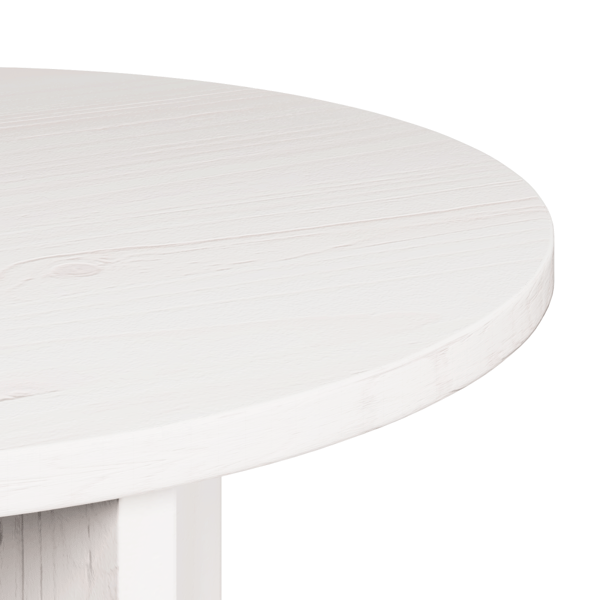 Kaffeebord 2 pcs Vit Massivt tallträ