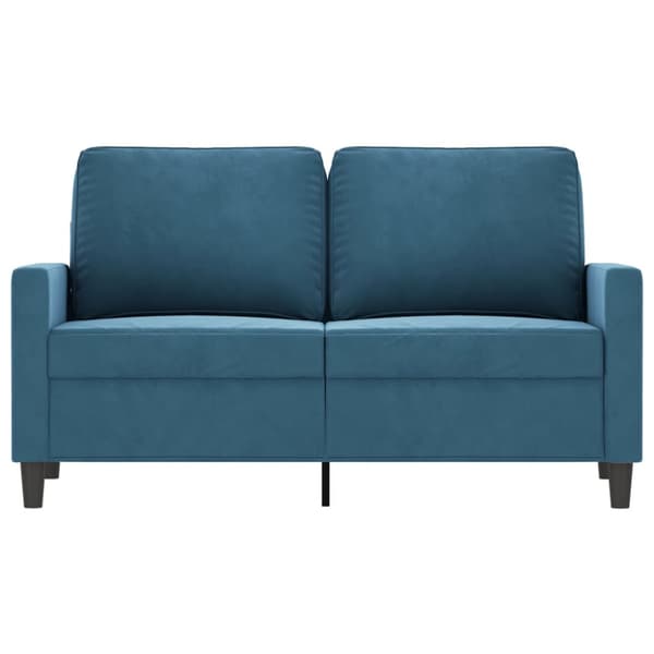2-sitssoffa blå 120 cm sammet