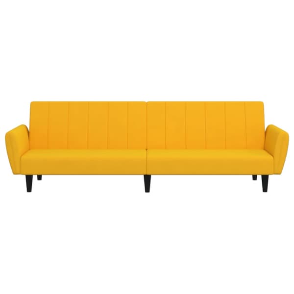 Bäddsoffa 2-sits gul sammet
