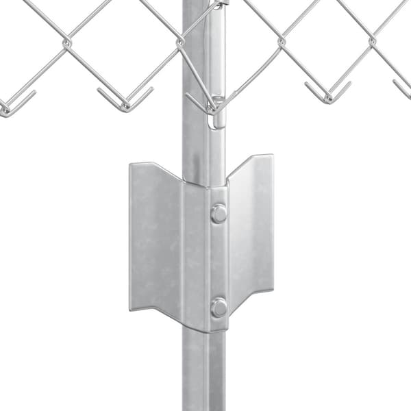 Stängsel med stolpe Silver 0,8 x 10 m Stål