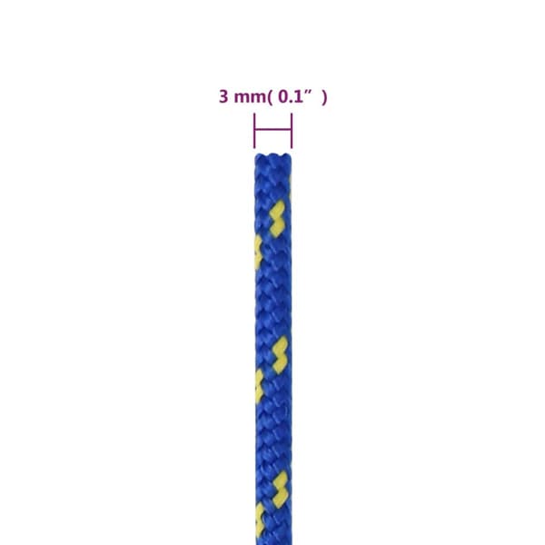 Båtlina blå 3 mm 500 m polypropen