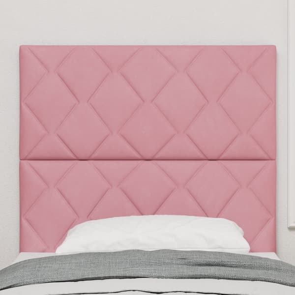 Huvudgavel Rosa 100 cm Sammet