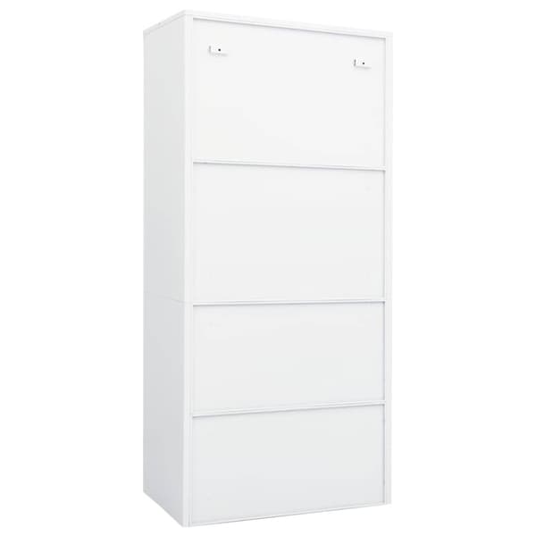 Garderob vit 80x50x180 cm stål